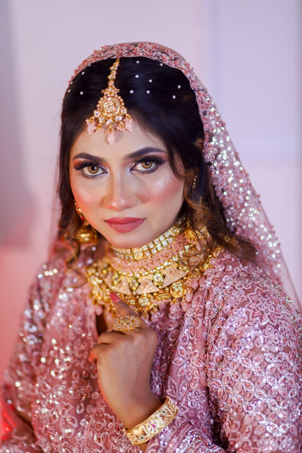 Close bridal portrait
